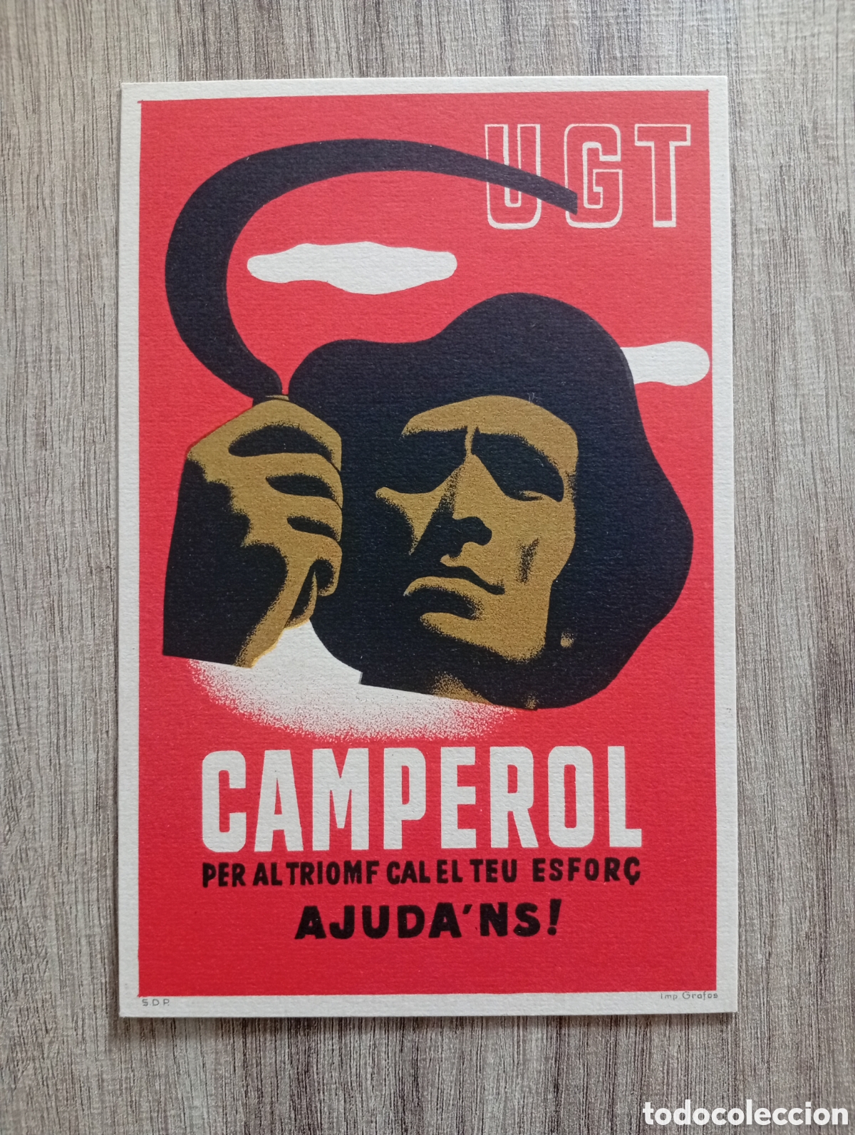 Postales: Postal republicana guerra civil.Ugt.ejercito popular.milicias antifascistas.brigada mixta.brigadas i