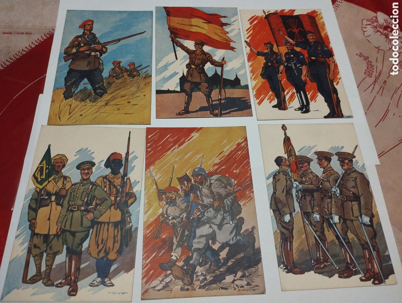 Postales: Lote de 6 postales sin escribir los salvadores de Espa&ntilde;a Uriarte Zaragoza