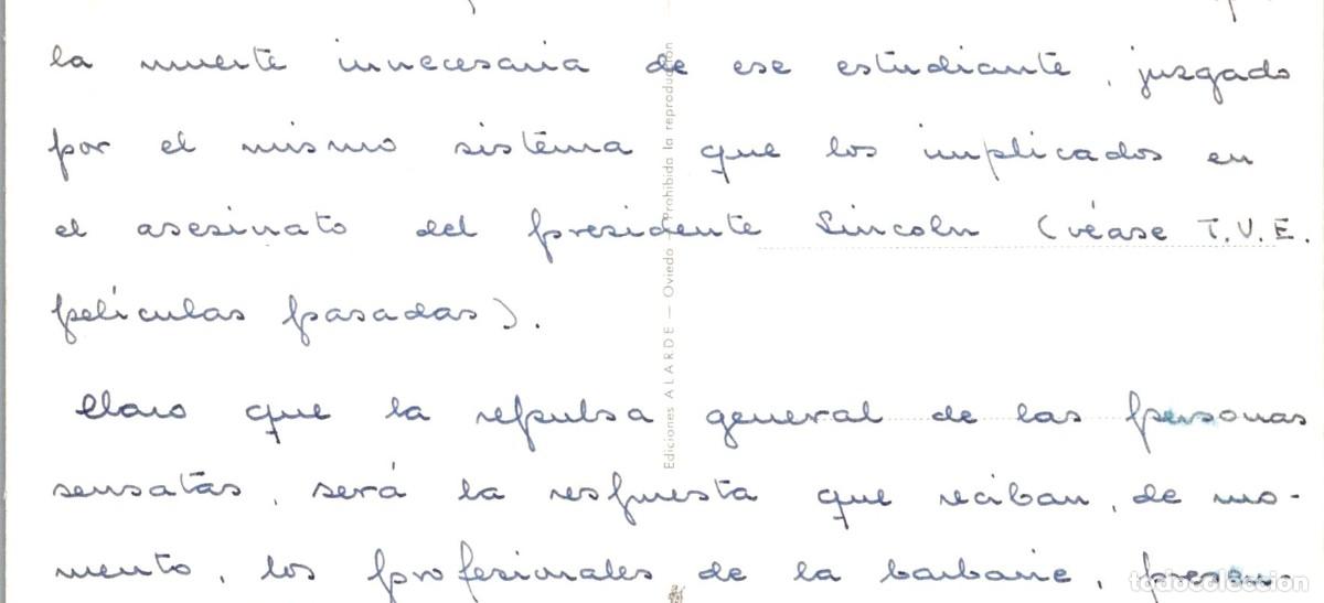 Postales: Ribadavia-Vista parcial desde el r&iacute;o Avia-Texto Antifranquista - Muerte de Puig Antich-LEER INTERIOR