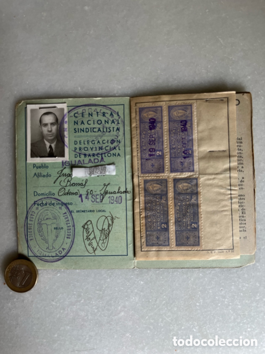 Postales: Carnet CENTRAL NACIONAL SINDICALISTA 1940