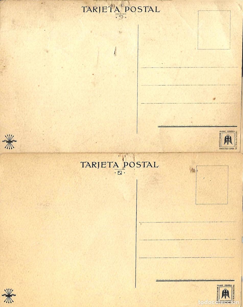 Postales: 2 POSTALES DE FALANGE ESPA&Ntilde;OLA - Foto 2