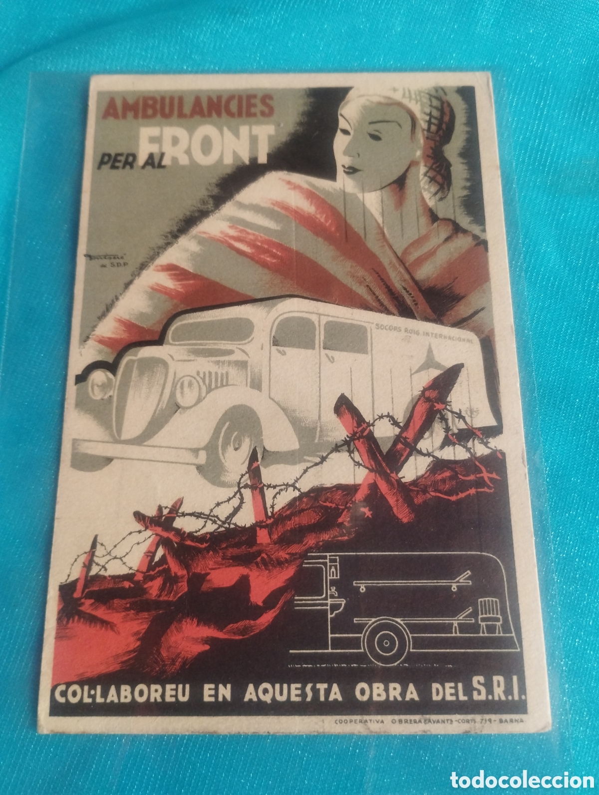 Postales: Ambulancies per al front escrita 31-12 del 1938