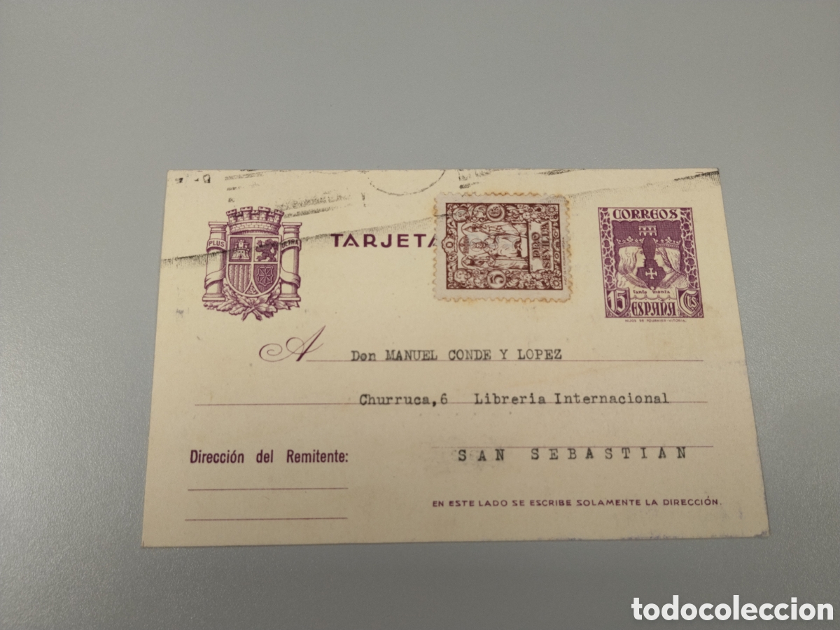 Postales: Postal circulada guerra civil bando nacional.falange.censura militar sevilla.andalucia.requete