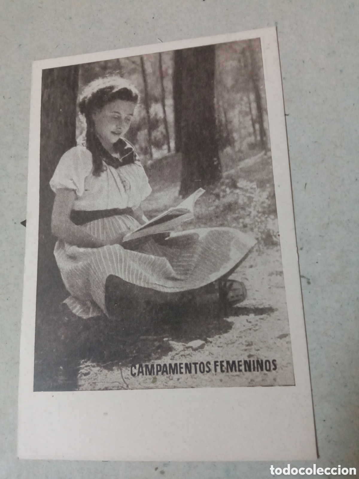Postales: Antigua postal fotogr&aacute;fica, Campamentos Femeninos, Frente de Juventudes
