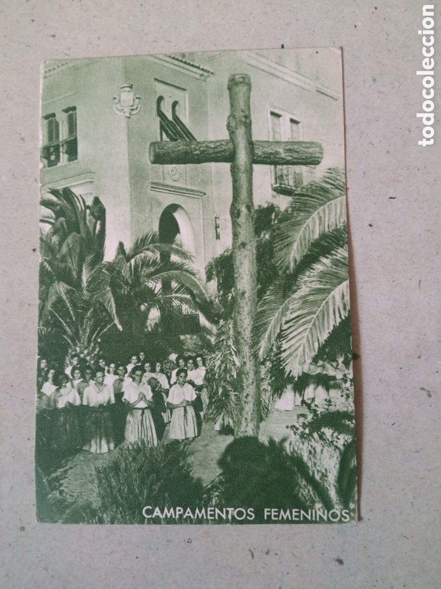 Postales: Antigua postal fotogr&aacute;fica, Campamentos Femeninos, Frente de Juventudes
