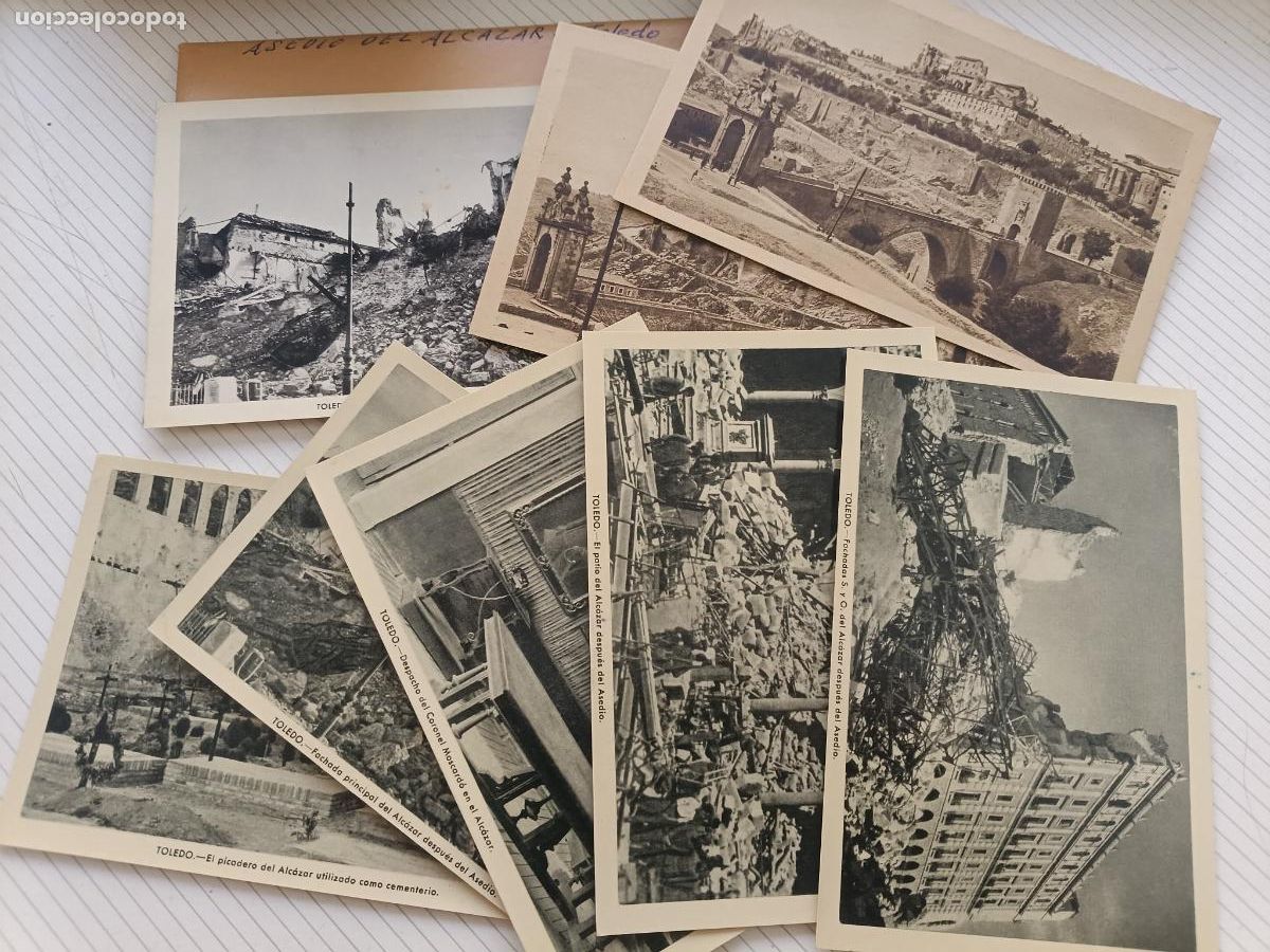 Postales: Asedio del Alc&aacute;zar de Toledo: 8 postales