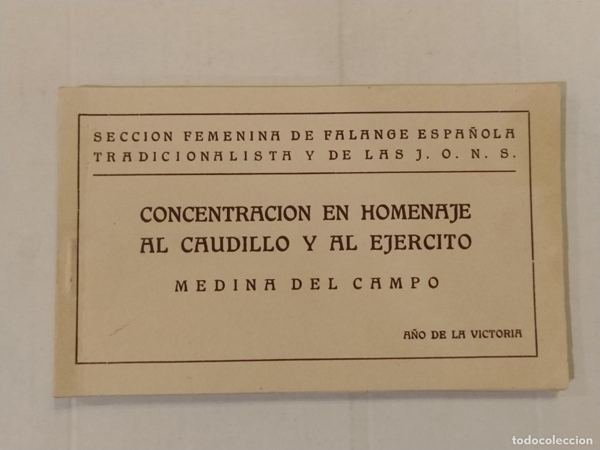 Postales: GUERRA CIVIL - CONCENTRACION EN HOMENAJE AL CAUDILLO Y AL EJERCITO - MEDINA DEL CAMPO -BLOC POSTALES