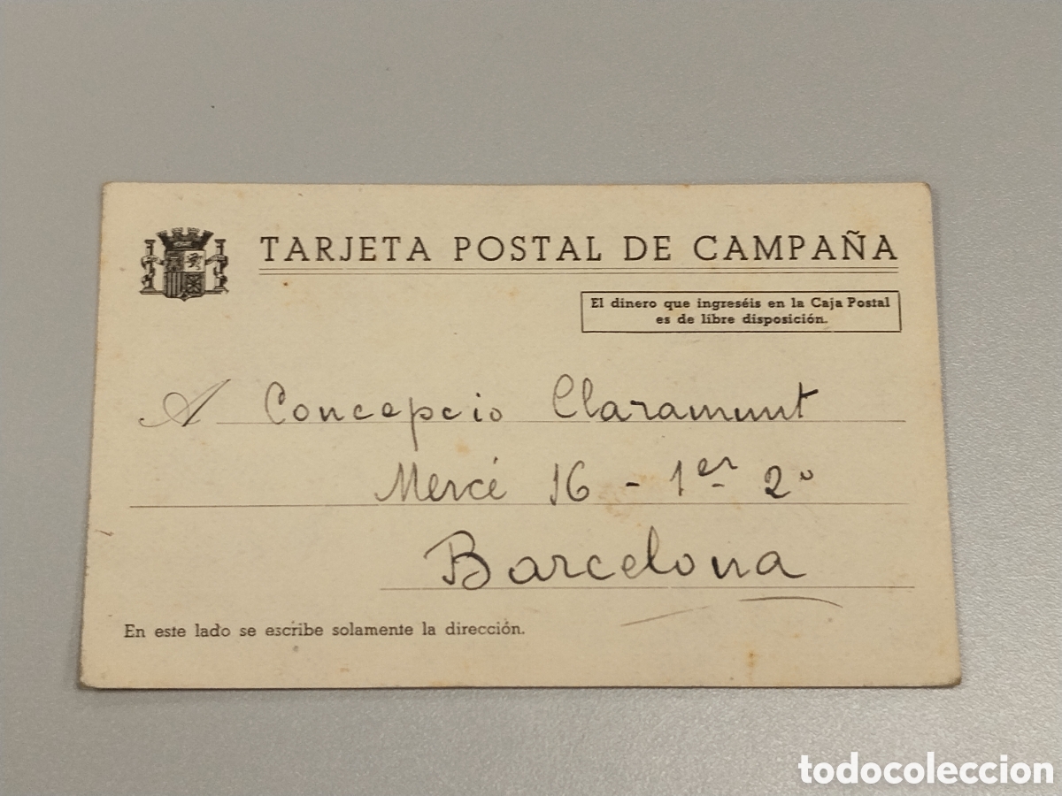 Postales: Postal de campa&ntilde;a guerra civil republicana.zona Arag&oacute;n.ejercito popular.milicias populares.miliciano