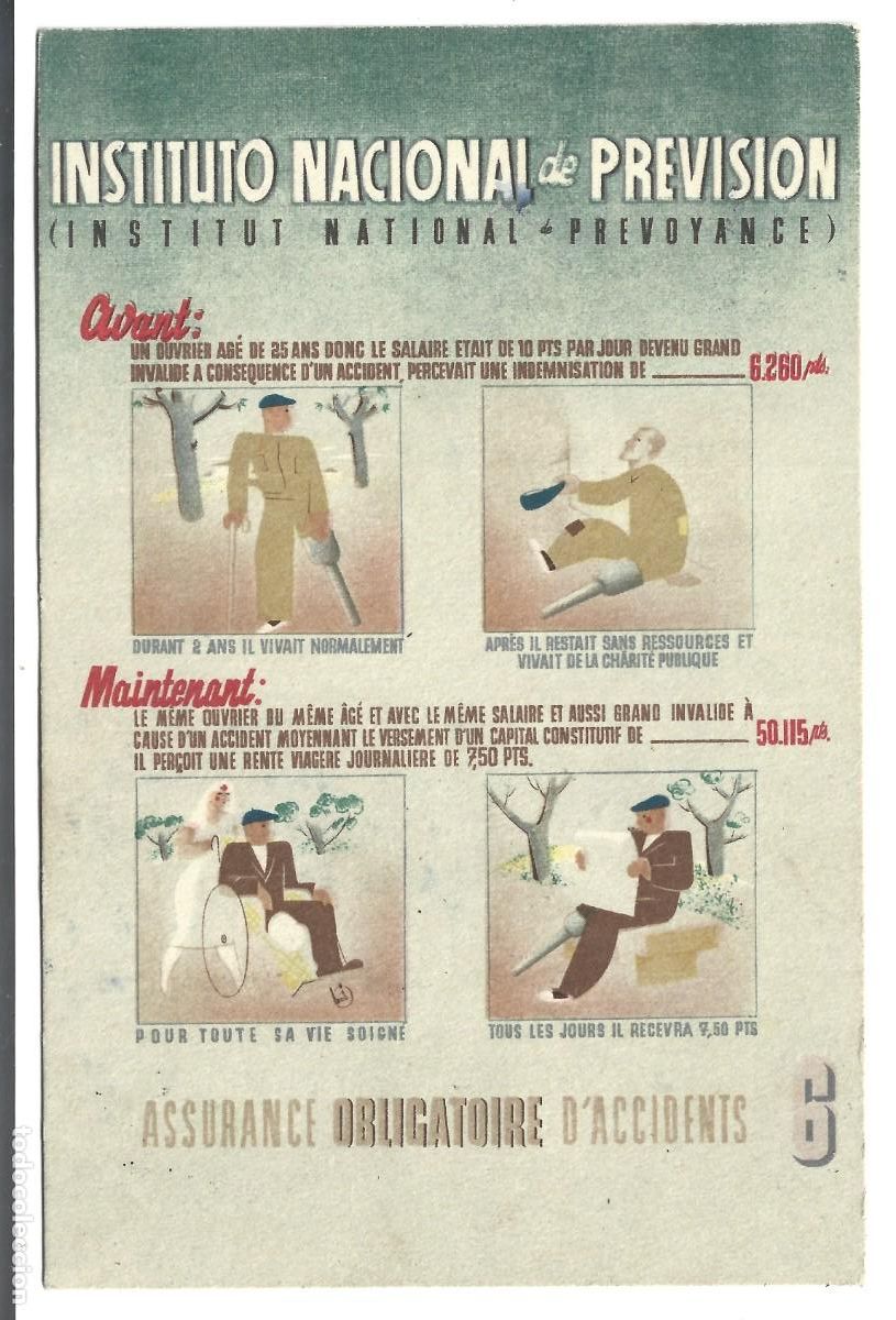 Postales: INSTITUTO NACIONAL DE PREVISI&Oacute;N 1938. II REP&Uacute;BLICA ESPA&Ntilde;OLA. VERSI&Oacute;N INTERNACIONAL, FRANCIA.