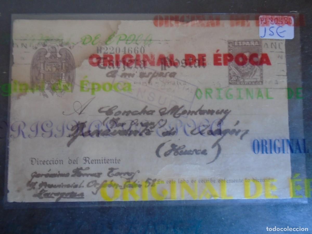 Postais: (PS-80380)TARJETA POSTAL PRISION PROVINCIAL ORFEON(ZARAGOZA)-DESTINO BENAVENTE DE ARAGON(HUESCA)