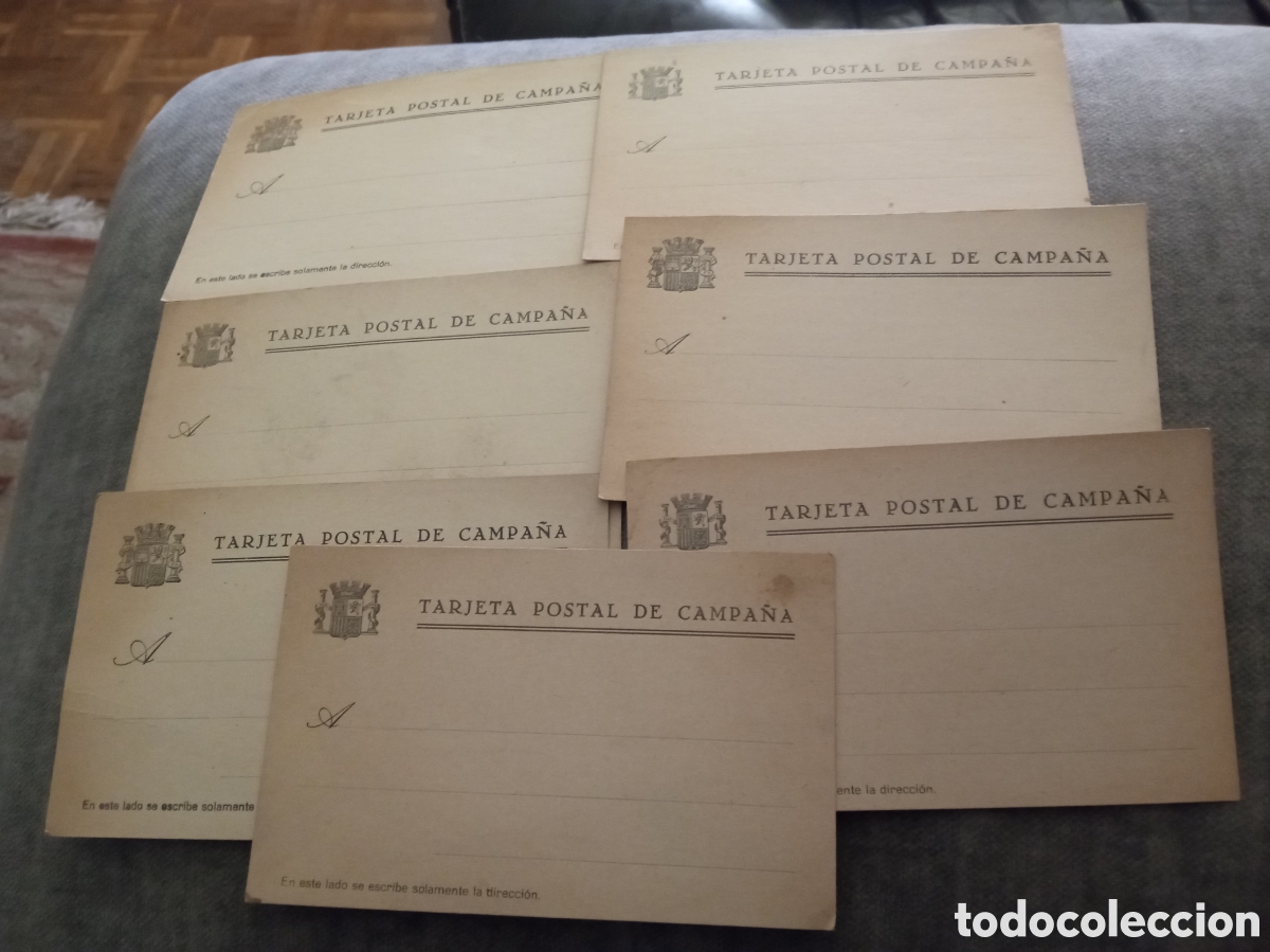 Postales: 7 Antiguas tarjetas postales de Campa&ntilde;a, Guerra Civil Espa&ntilde;ola