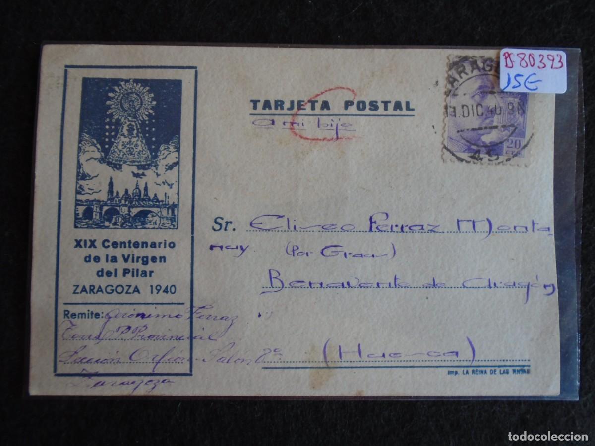 Postkarten: (PS-80393)TARJETA POSTAL PRISION PROVINCIAL SEC.ORFEON(ZARAGOZA)-DESTINO BENAVENTE DE ARAGON(HUESCA)