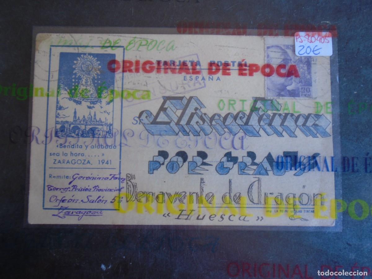 Postales: (PS-80405)TARJETA POSTAL PRISION PROVINCIAL SEC.ORFEON(ZARAGOZA)-DESTINO BENAVENTE DE ARAGON(HUESCA)