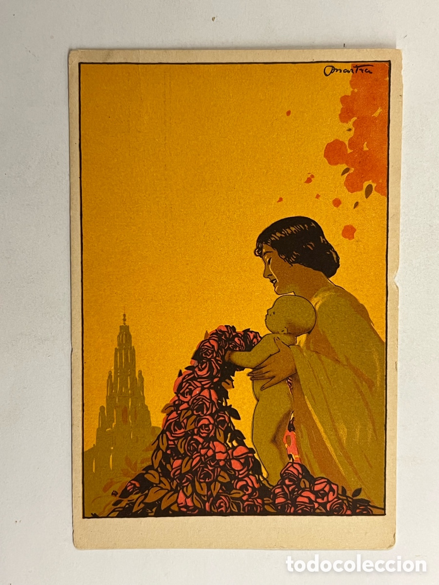 Postcards: Postal Caja de pensiones para la vejez y de ahorros. Obra de accion social femenina No.30