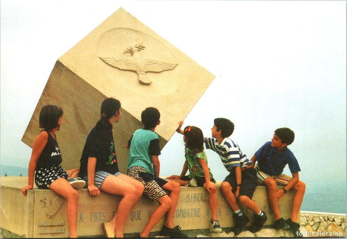 Postales: Pinell de Brai - Monument a la Pau - Grupo Nietos de la Brigada del Biber&oacute;n - Agrupaci&oacute; Supervivents