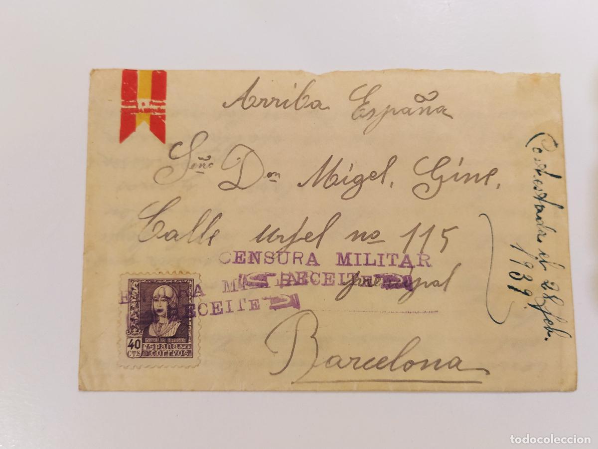Postales: GUERRA CIVIL - BECEITE A&Ntilde;O 1939 - CENSURA MILITAR BECEITE - MIGUEL GINE - CARTA -VER FOTOS-(116.459)