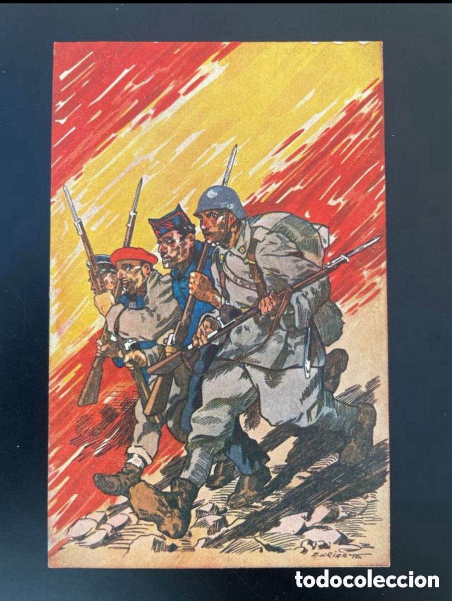 Postales: Postal. Ej&eacute;rcito y milicias. Colecci&oacute;n &ldquo;LOS SALVADORES DE ESPA&Ntilde;A&rdquo;. Uriarte