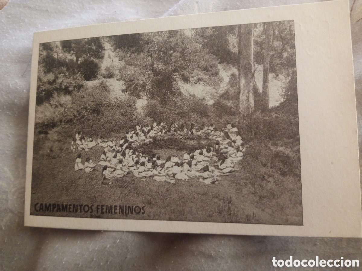 Postales: Antigua postal fotogr&aacute;fica, Campamentos Femeninos, Frente de Juventudes