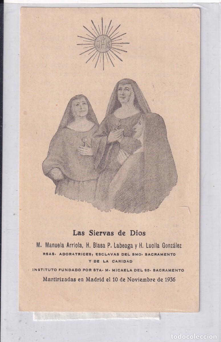 Postkarten: Estampa Guerra Civil Las siervas de Dios Manuela Arriola, Blasa Labeaga martirizadas en Madrid 1936