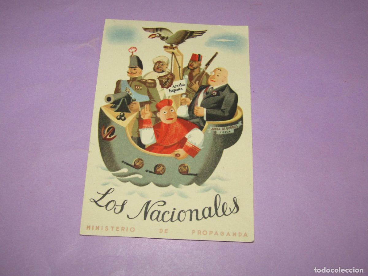 Cartoline: Antigua Postal Republicana Sat&iacute;rica de Guerra Civil LOS NACIONALES Ministerio de Propaganda 1937