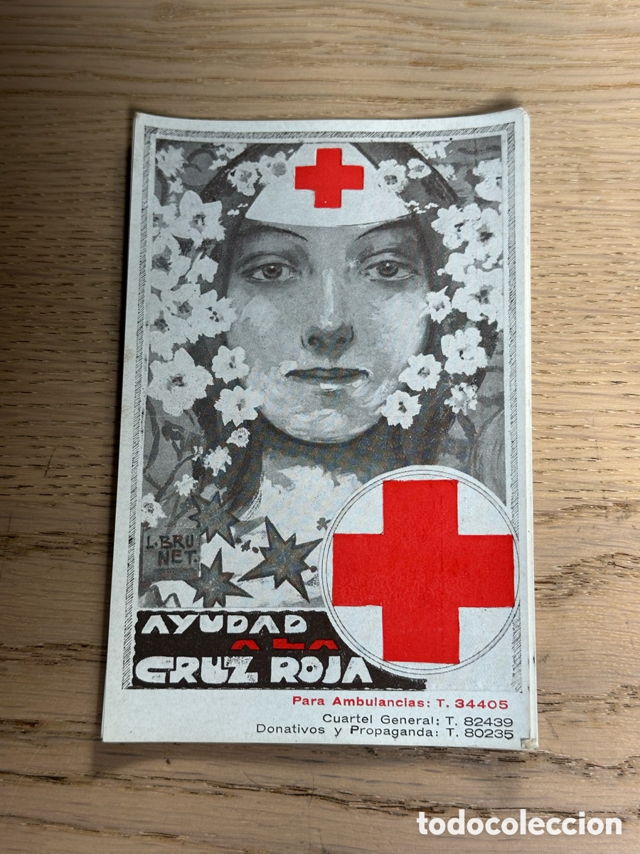 Postales: Guerra civil colecc completa ayudad a la cruz roja Brunet 1938