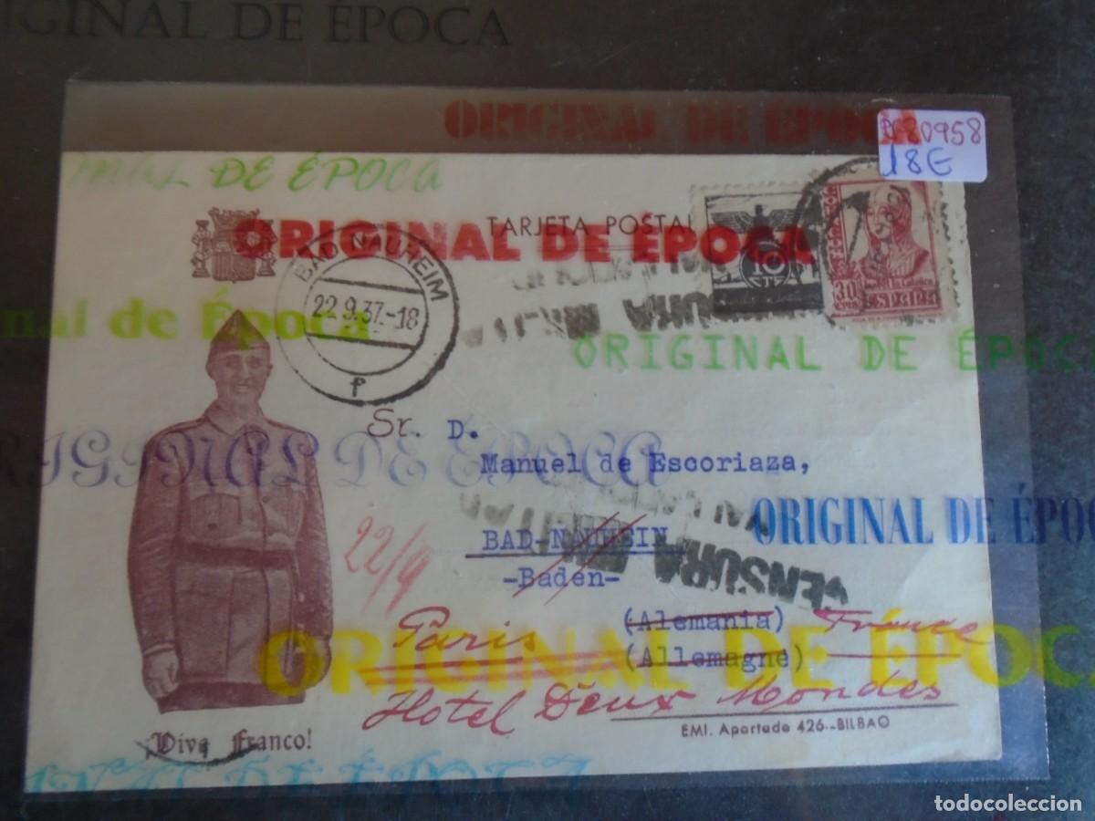 Postales: (PS-80958)POSTAL CENSURA MILITAR - VIVA FRANCO