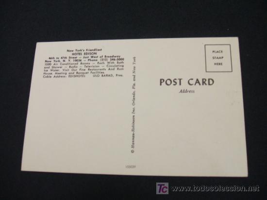 Postales: HOTEL EDISON - NEW YORK - - Foto 2