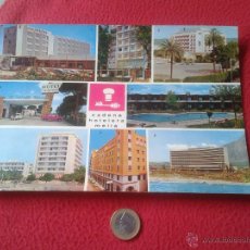 Postales: TARJETA POSTAL POST CARD CADENA HOTELERA MELIÁ HOTEL VARIOS HOTELES VER FOTO/S Y DESCRIPCION. 1964 P. Lote 54389299