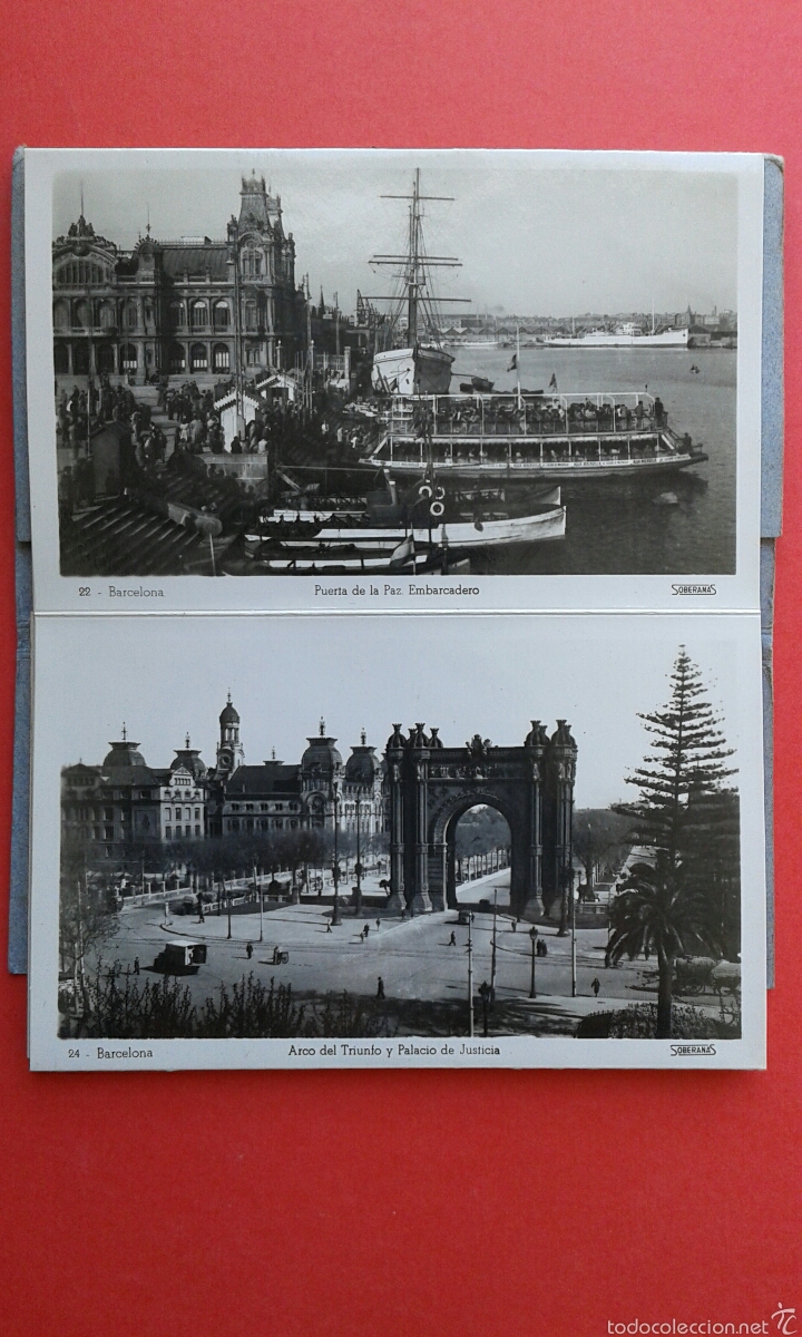 Postales: AVANICO POSTALES DE BARCELONA - Foto 1
