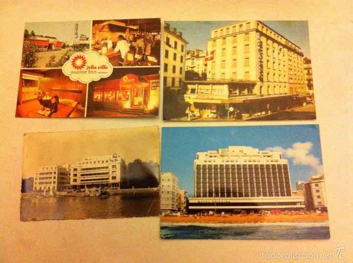 Postales: postales Hoteles - lote de 4 - Foto 1