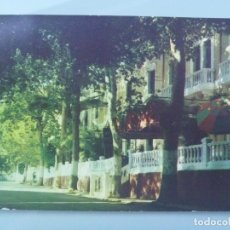 Postales: POSTAL DEL HOTEL ESPAÑA DE LANJARON ( GRANADA ): VISTA PARCIAL DE LA FACHADA . CIRCULADA EN 1962 . Lote 92393925