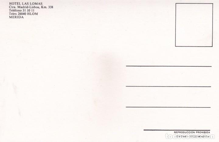 Postales: POSTAL HOTEL LAS LOMAS. MERIDA (BADAJOZ) - Foto 2