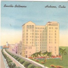Cartoline: HOTEL, HABANA, CUBA, HOTEL SEVILLA BITMORE , SIN CIRCULAR. Lote 156579634
