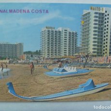 Postales: POSTAL DE BENALMADENA ( MALAGA ) : PLAYA . HOTELES MAITE 1 Y MAITE 2