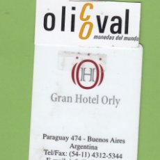 Postales: TARJETA HOTEL GRN HOTEL ORLY BUENOS AIRES ARGENTINA CSB10/03 TH056. Lote 175410509