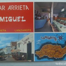 Postales: POSTAL DEL BAR ARRIETA DE MIGUEL CURBELO TORES, ARRIETA ( LANZAROTE, ISLAS CANARIAS ). Lote 191950895
