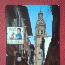 Postales: POSTAL POST CARD HARO LOGROÑO LA RIOJA ANTIGUA CALLE MAYOR IGLESIA DE SANTO TOMÁS BAR LA KIKA ESPAÑA. Lote 197603721