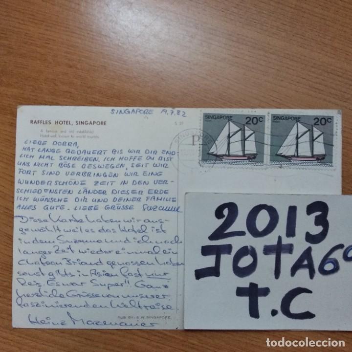 Postales: Hotel raffles.singapour.circulada.1982. - Foto 2