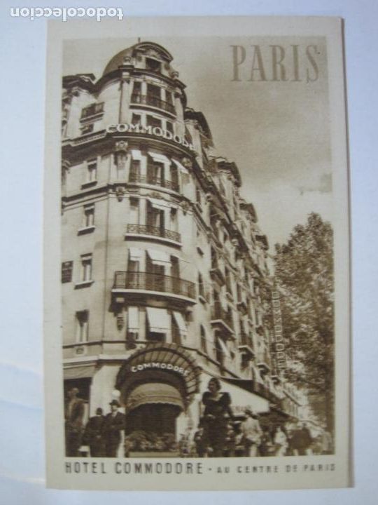 Postales: PARIS-HOTEL COMMODORE-POSTAL ANTIGUA-(76.194) - Foto 2