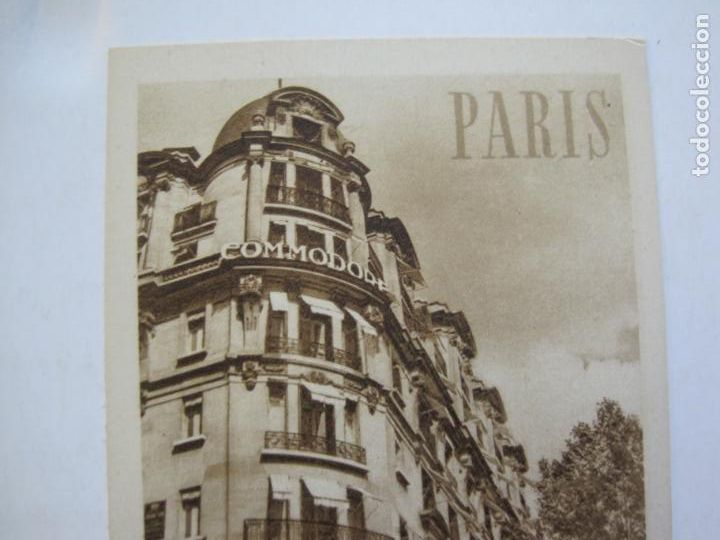 Postales: PARIS-HOTEL COMMODORE-POSTAL ANTIGUA-(76.194) - Foto 3