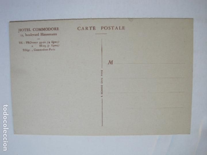 Postales: PARIS-HOTEL COMMODORE-POSTAL ANTIGUA-(76.194) - Foto 5
