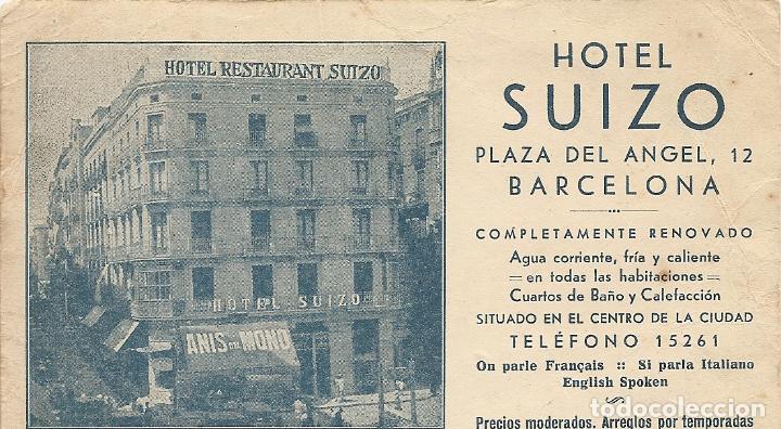 Postales: HOTEL SUIZO - BARCELONA - Foto 1