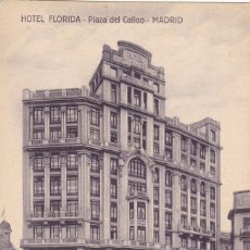 Postais: HOTEL FLORIDA, MADRID. ED. KALLMEYER Y GAUTIER. SIN CIRCULAR. Lote 363158290