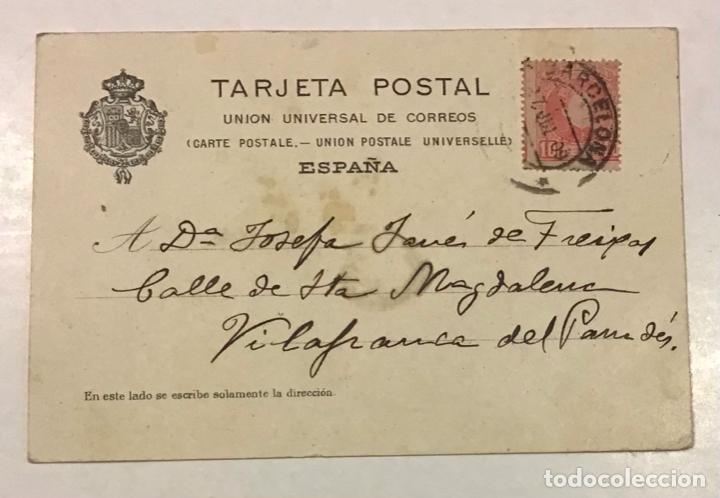 Postales: HOTEL DORIENT, BARCELONE. 27 JUNIO 1906. - Foto 2