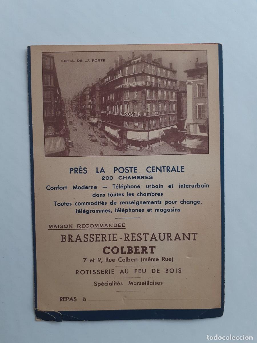 Postales: PLAN DE MARSEILLE GRAN HOTEL DE LA POSTE MARSEILLE - Foto 2