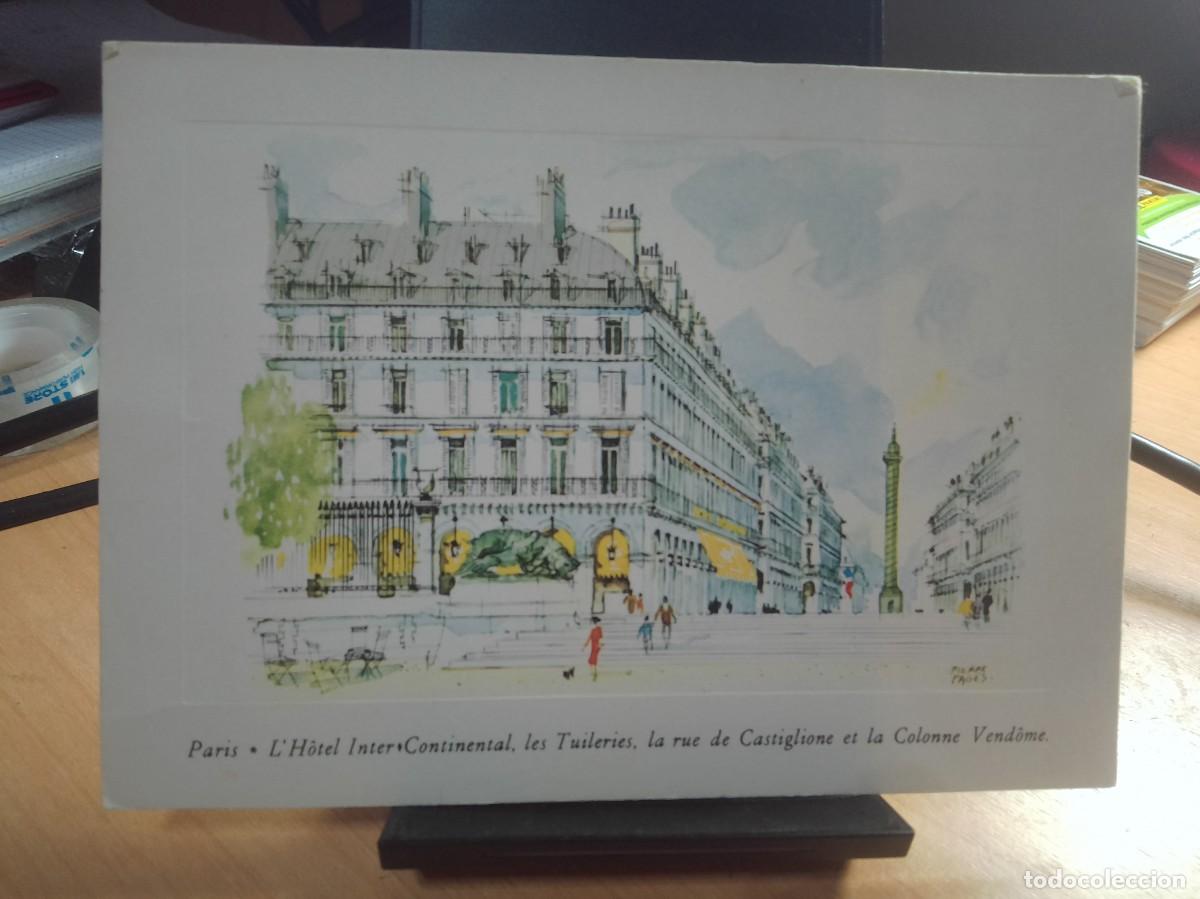 Postales: POSTAL HOTEL INTER CONTINENTAL PARIS SIN CIRCULAR - Foto 1