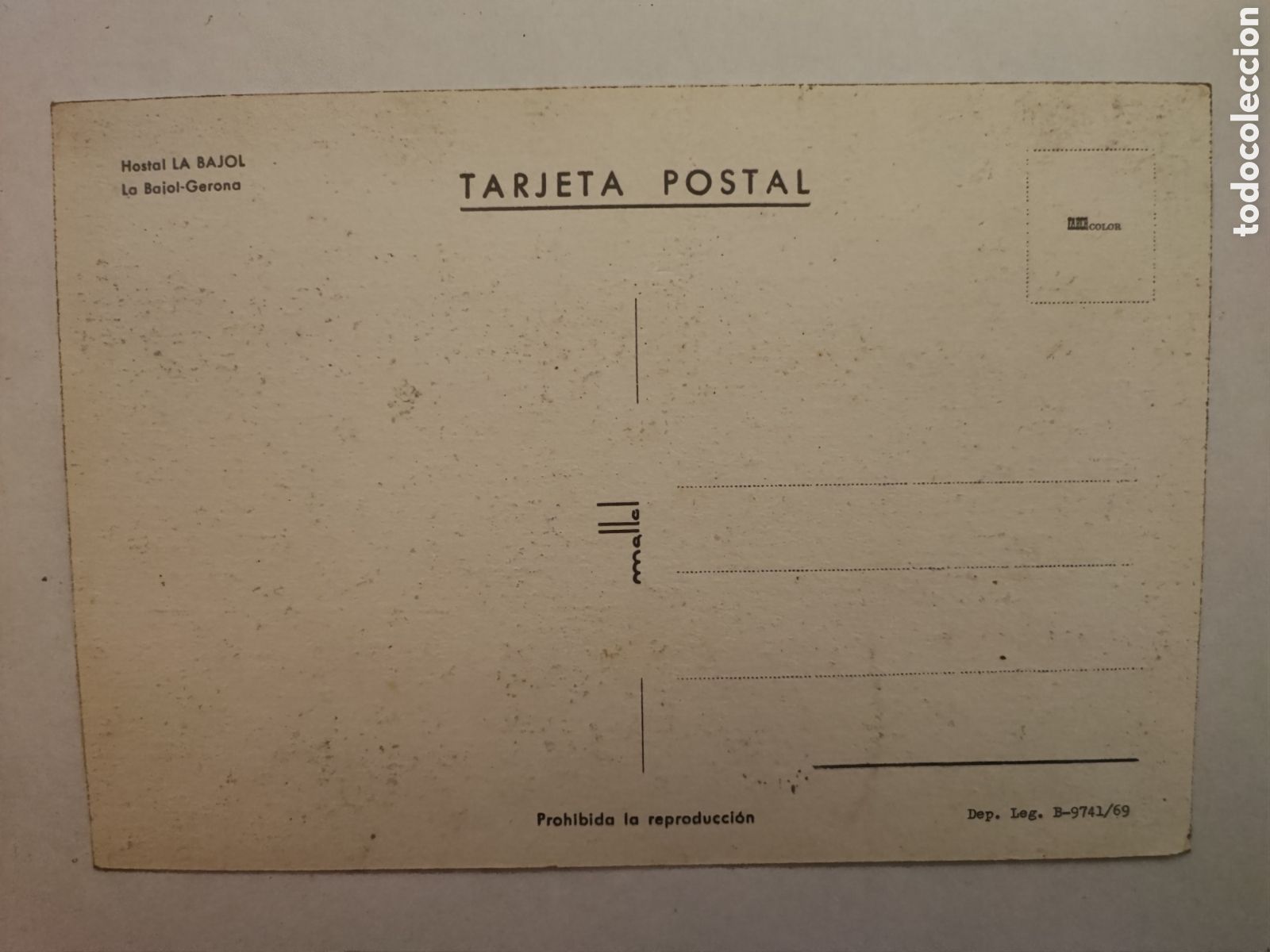 Postales: HOSTAL LA VAJOL. RESTAURANT T&Iacute;PIC POSTAL DE 1969 - Foto 2