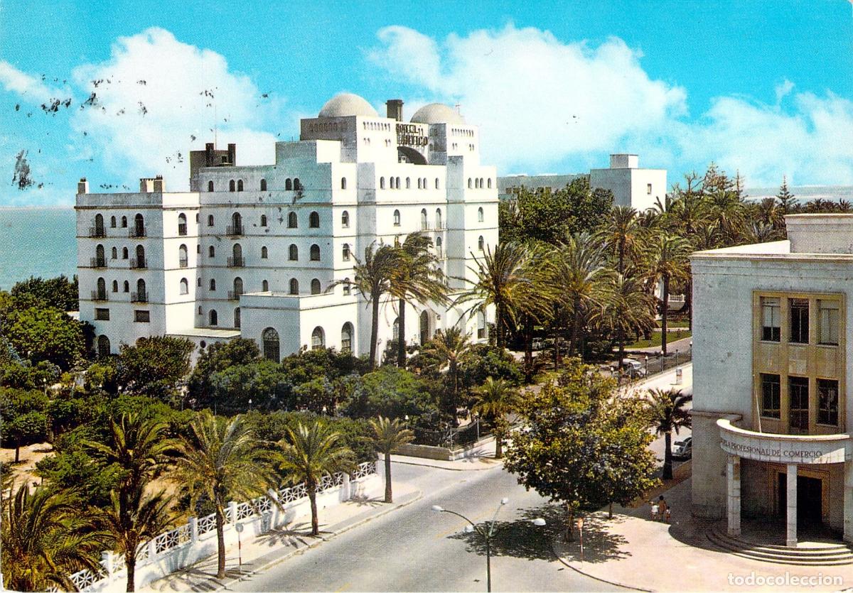 Postales: Postal de C&aacute;diz: Hotel Atl&aacute;ntico y Vistas de la Costa