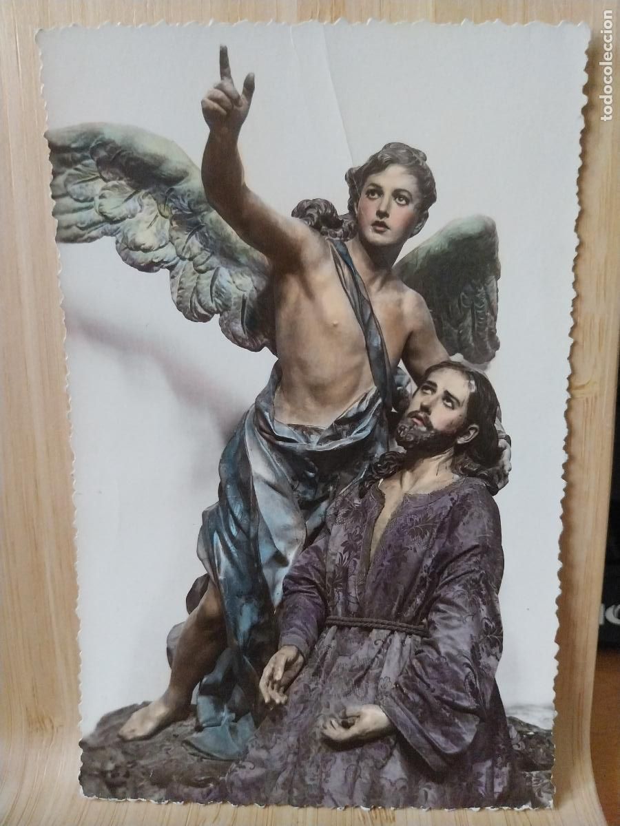 Postales: SALZILLO ORACION DEL HUERTO MURCIA ED COY SC A&Ntilde;O 1958 COLOREADA ORIGINAL