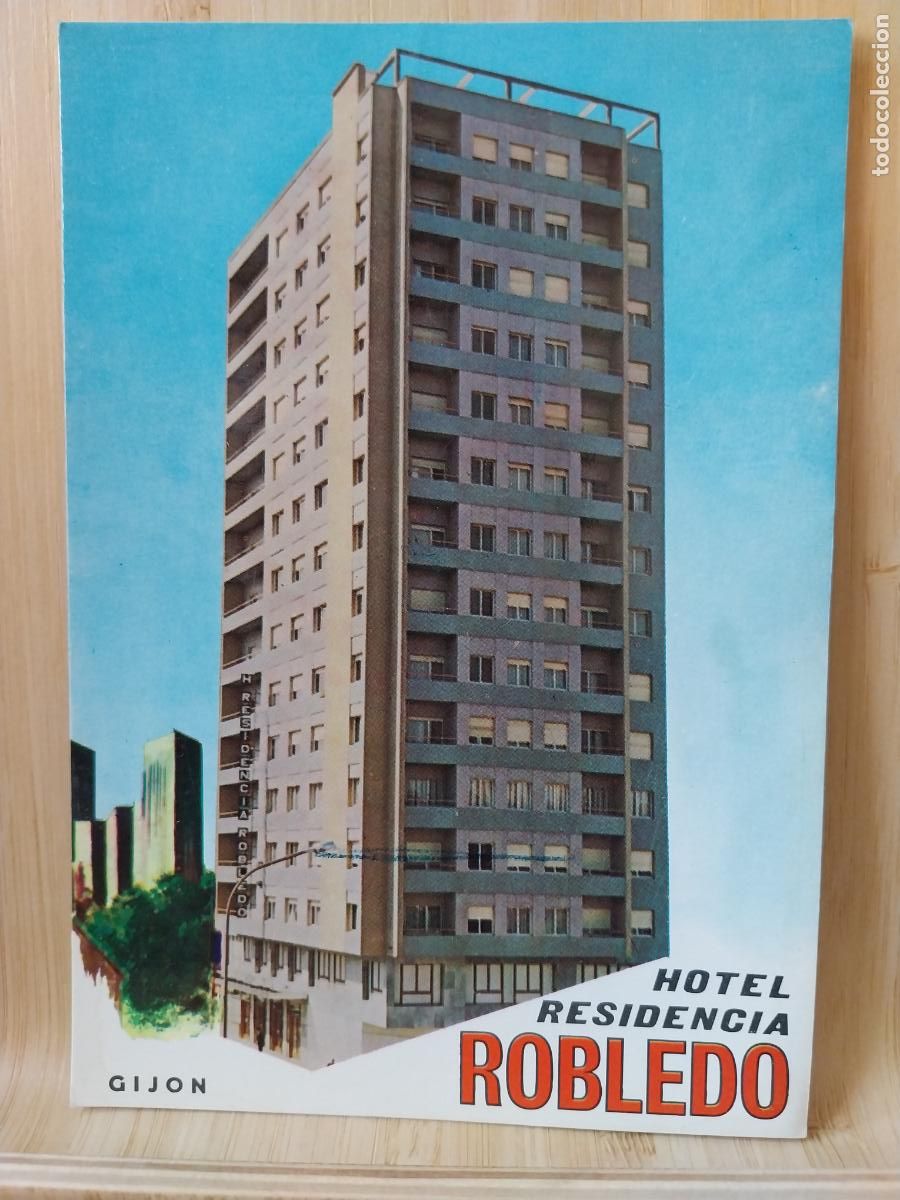 Postales: HOTEL ROBLEDO GIJON ED LUBA A&Ntilde;O 1968 ESCRITA A&Ntilde;O 1969 ORIGINAL PUBLI VINTAGE